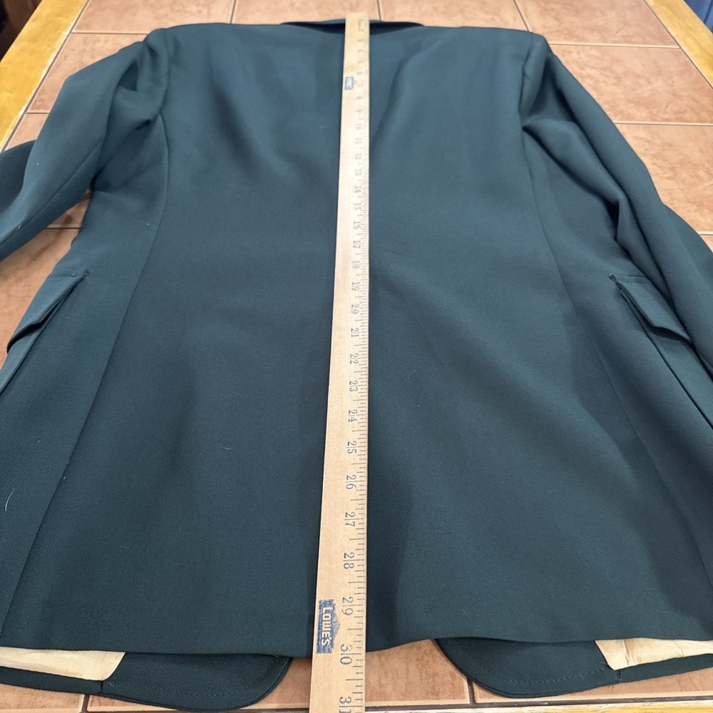 Custom Blazer Sz 38R Green Solid Masters Golf Patch Gold Buttons Sport Coat USA - Picture 10 of 10